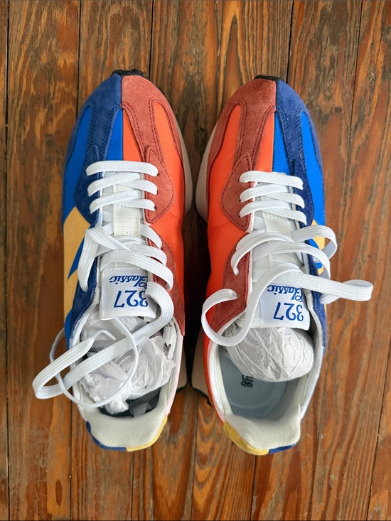 New Balance Shoes - New Balance 327 Orange Blue Yellow White Athletic Sneakers